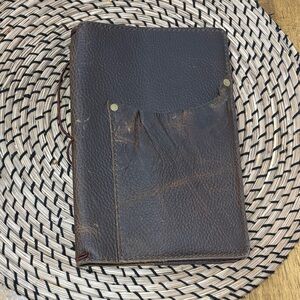 Speckled Fawns A5 Slim Dark Brown Leather Travelers Notebook